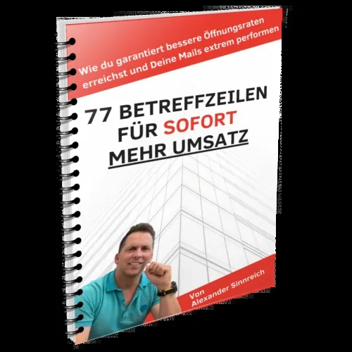 Cover der Sammlung 77 klickstarke Betreffzeilen von Alexander Sinnreich