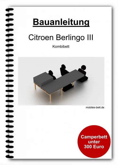 Cover der Bauanleitung für ein Citroen Berlingo III Kombibett