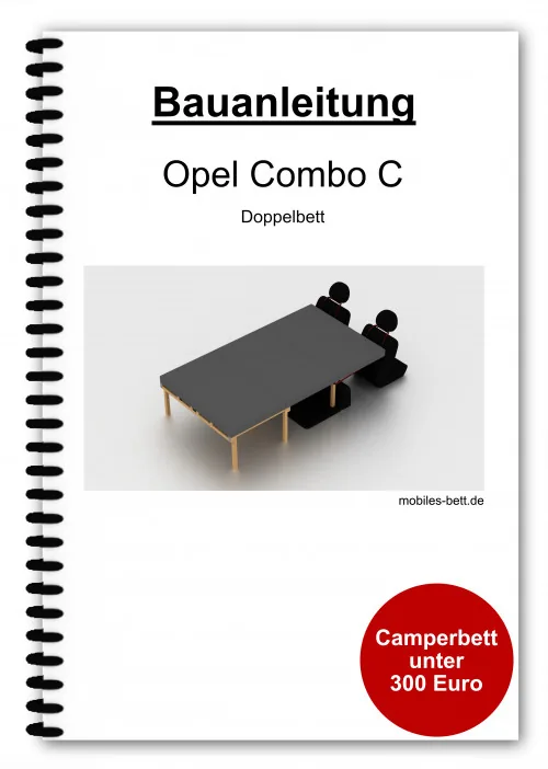 Cover der Bauanleitung für ein Opel Combo C Doppelbett